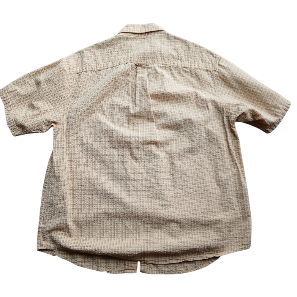 Columbia Men's Size Medium Yellow Short Sleeve 100% Cotton Shirt - Picture 5 of 5